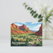 Carte Postale Springdale États-Unis (Debout devant)