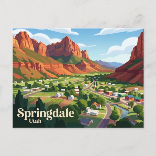 Carte Postale Springdale États-Unis (Devant)