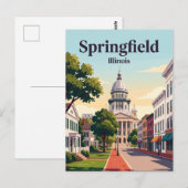 Carte Postale Springfield, Illinois (Devant / Derrière)