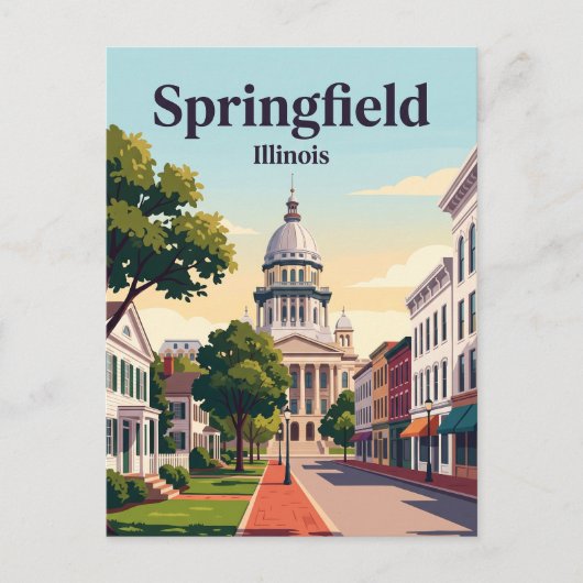 Carte Postale Springfield, Illinois (Devant)