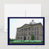 Carte Postale Springfield, Lincoln, Illinois Courthouse (Devant / Derrière)