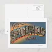 Carte Postale Springfield, Massachusetts - Grande Lettre 2 (Devant / Derrière)