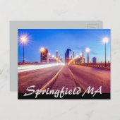 Carte Postale springfield massachusetts skyline (Devant / Derrière)