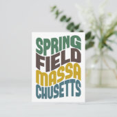 Carte Postale Springfield Massachusetts Vague Rétro (Debout devant)
