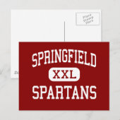 Carte Postale Springfield - Spartans - Lycée - Akron Ohio (Devant / Derrière)