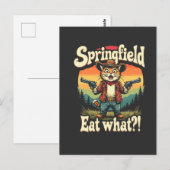 Carte Postale Springflied Mangez quoi Trump Élection Chat Cowboy (Devant / Derrière)