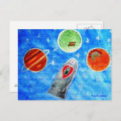 Carte Postale ...Springtime In Space...art by Jutta Gabriel... (Devant / Derrière)