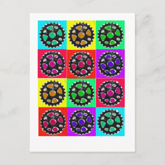 Carte Postale Sprockets POPART—Cadeaux cyclistes (Devant)