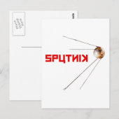 Carte Postale SPUTNIK - espace/russie/union soviétique/technolog (Devant / Derrière)