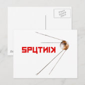 Carte Postale SPUTNIK - espace/russie/union soviétique/technolog (Devant / Derrière)