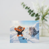 Carte Postale Spy Crab Shocked Seeing Real Yeti Creature (Debout devant)