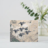 Carte Postale Squadron de F-22 (Debout devant)