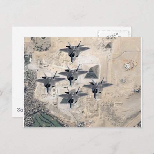 Carte Postale Squadron de F-22 (Devant / Derrière)