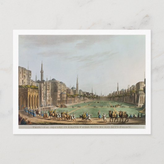 Carte Postale Square principal au Grand Cairo, avec Murad Bey (Devant)