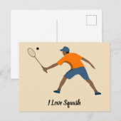 Carte Postale Squash (Devant / Derrière)