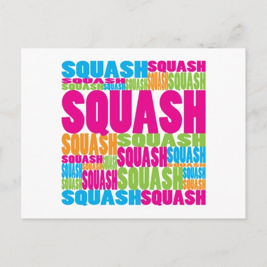 Carte Postale Squash coloré (Devant)