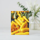 Carte Postale Squash en jaune et vert (Debout devant)