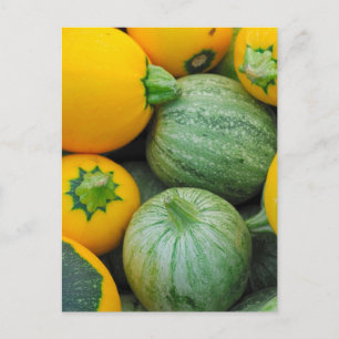 Carte Postale Squash Vert Et Jaune