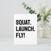 Carte Postale SQUAT. LANCEMENT. VOLEZ ! Motivation minimaliste a (Debout devant)