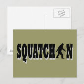 Carte Postale Squatchin, texte noir (Devant / Derrière)