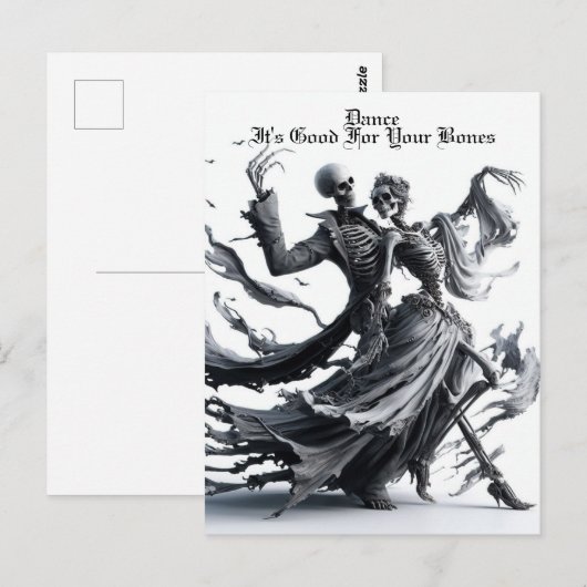 Carte Postale Squelette (Devant / Derrière)