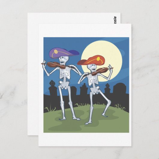 Carte Postale Squelette (Devant / Derrière)