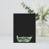 Carte Postale Squelette à rayons X bain noir vert (Debout devant)