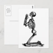 Carte Postale Squelette agenouillé (Devant / Derrière)