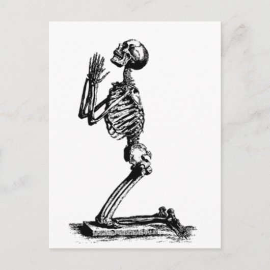Carte Postale Squelette agenouillé (Devant)