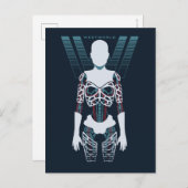 Carte Postale Squelette androïde de Westworld | au-dessus de (Devant / Derrière)