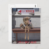 Carte Postale Squelette - C'est une chaleur sèche (Devant / Derrière)