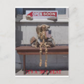 Carte Postale Squelette - C'est une chaleur sèche (Devant)