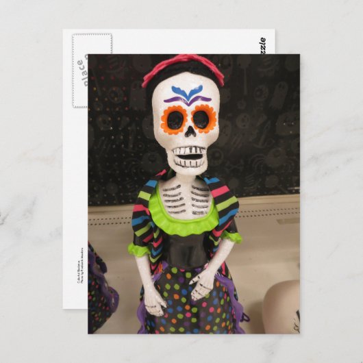 Carte Postale Squelette coloré (Devant / Derrière)