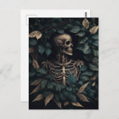 Carte Postale Squelette dans les bois (Devant / Derrière)