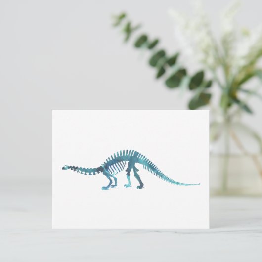 Carte Postale squelette de brontosaurus (Debout devant)
