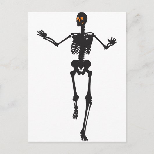 Carte Postale Squelette de danse (Devant)