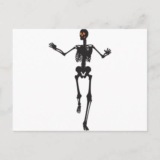 Carte Postale Squelette de danse (Devant)