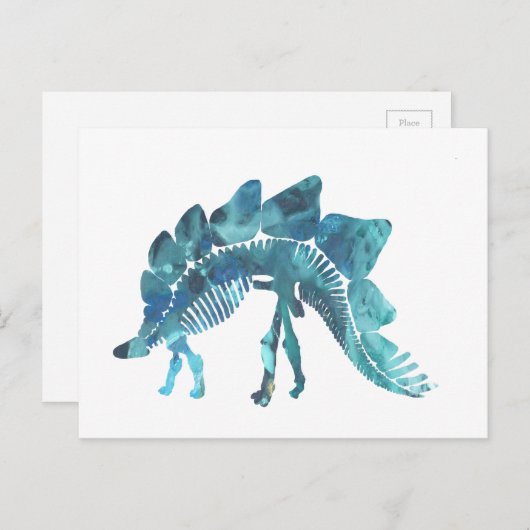 Carte Postale Squelette de Stegosaurus (Devant / Derrière)