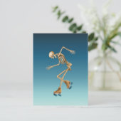 Carte Postale Squelette des blues du patin à roulettes (Debout devant)