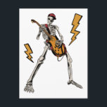 Carte Postale Squelette d'Halloween Main de Rock Jouant de la Gu<br><div class="desc">Squelette d'Halloween Main de Rock Jouant de la Guitare Conception graphique Cadeau Carte postale standard Collection Classique.</div>