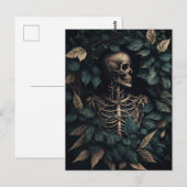 Carte Postale Squelette en Plante (Devant / Derrière)