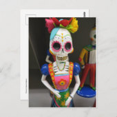 Carte Postale Squelette en robe (Devant / Derrière)