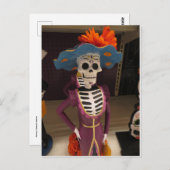 Carte Postale Squelette en robe (Devant / Derrière)