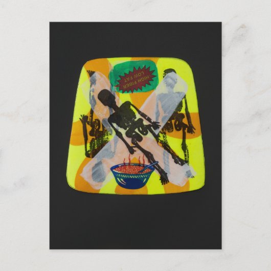 carte postale squelette famine (Devant)