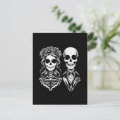 Carte Postale Squelette gothique couple mariage (Debout devant)