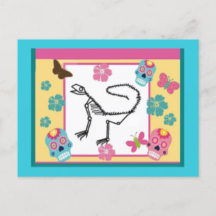 Carte Postale Squelette Lizard, Jour des Morts