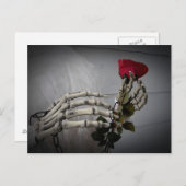 Carte Postale Squelette mains rose (Devant / Derrière)