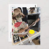 Carte Postale Squelette musical (Devant / Derrière)