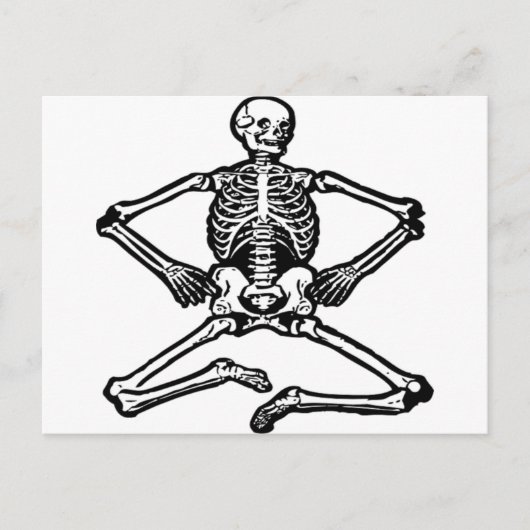 Carte Postale Squelette noir (Devant)