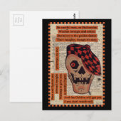 Carte Postale Squelette sportif (Devant / Derrière)